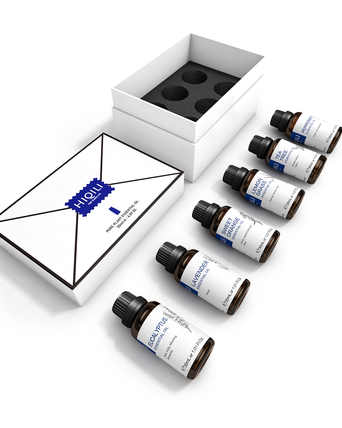 Home Fragrance Diffuser - HIQILI 30ML 6-piece Set, Exquisite Gift