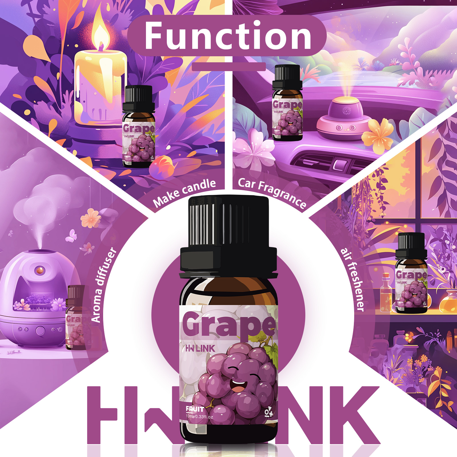 Grape Essential Oil 10ml  Grap – Home Fragrance Diffuser recenzja i cena