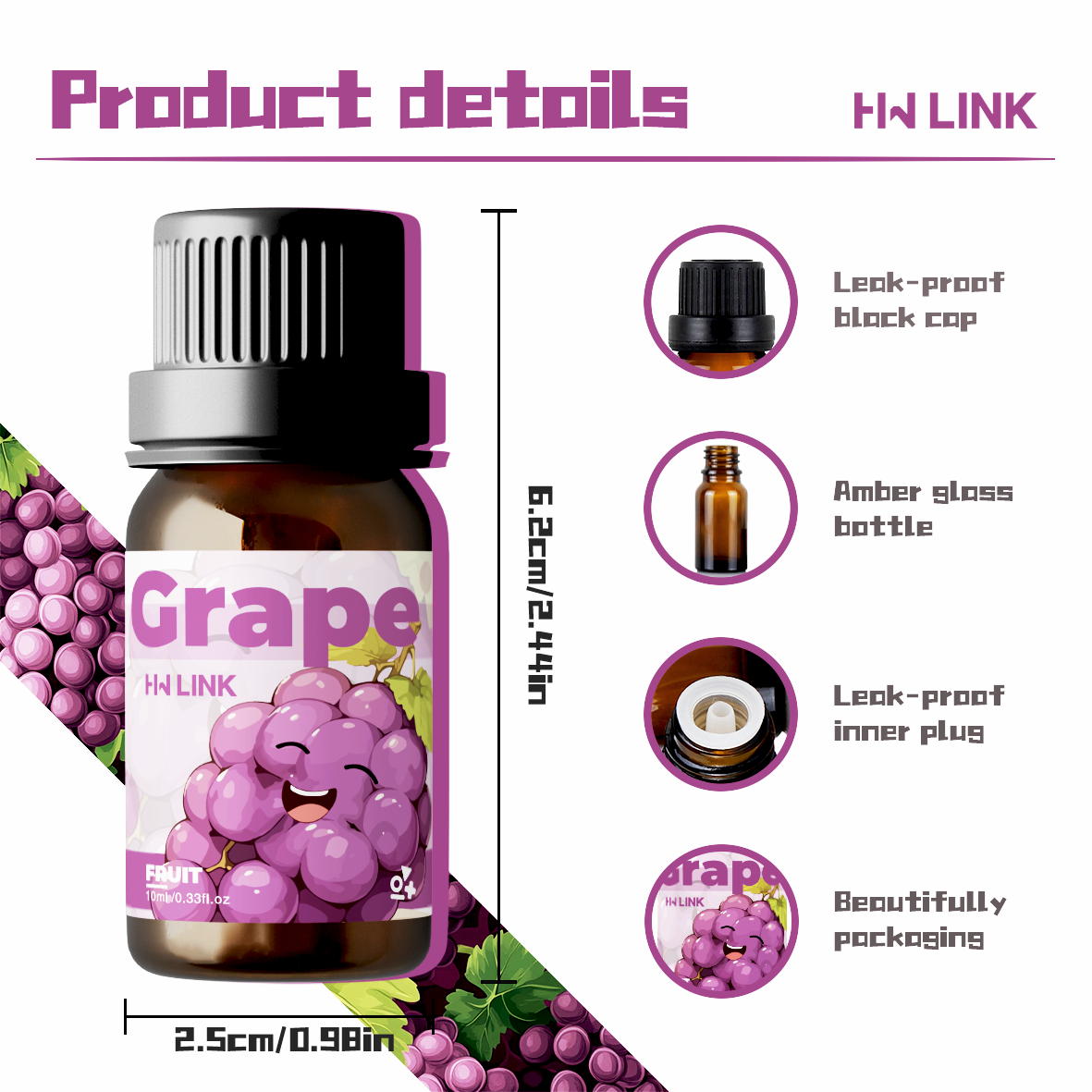 Grape Essential Oil 10ml  Grap – Home Fragrance Diffuser recenzja i cena