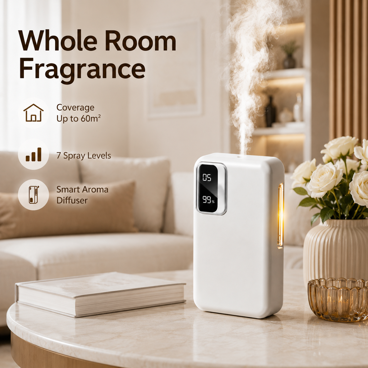 Smart Aroma Diffuser, 1800mAh  – Home Fragrance Room Spray recenzja i cena