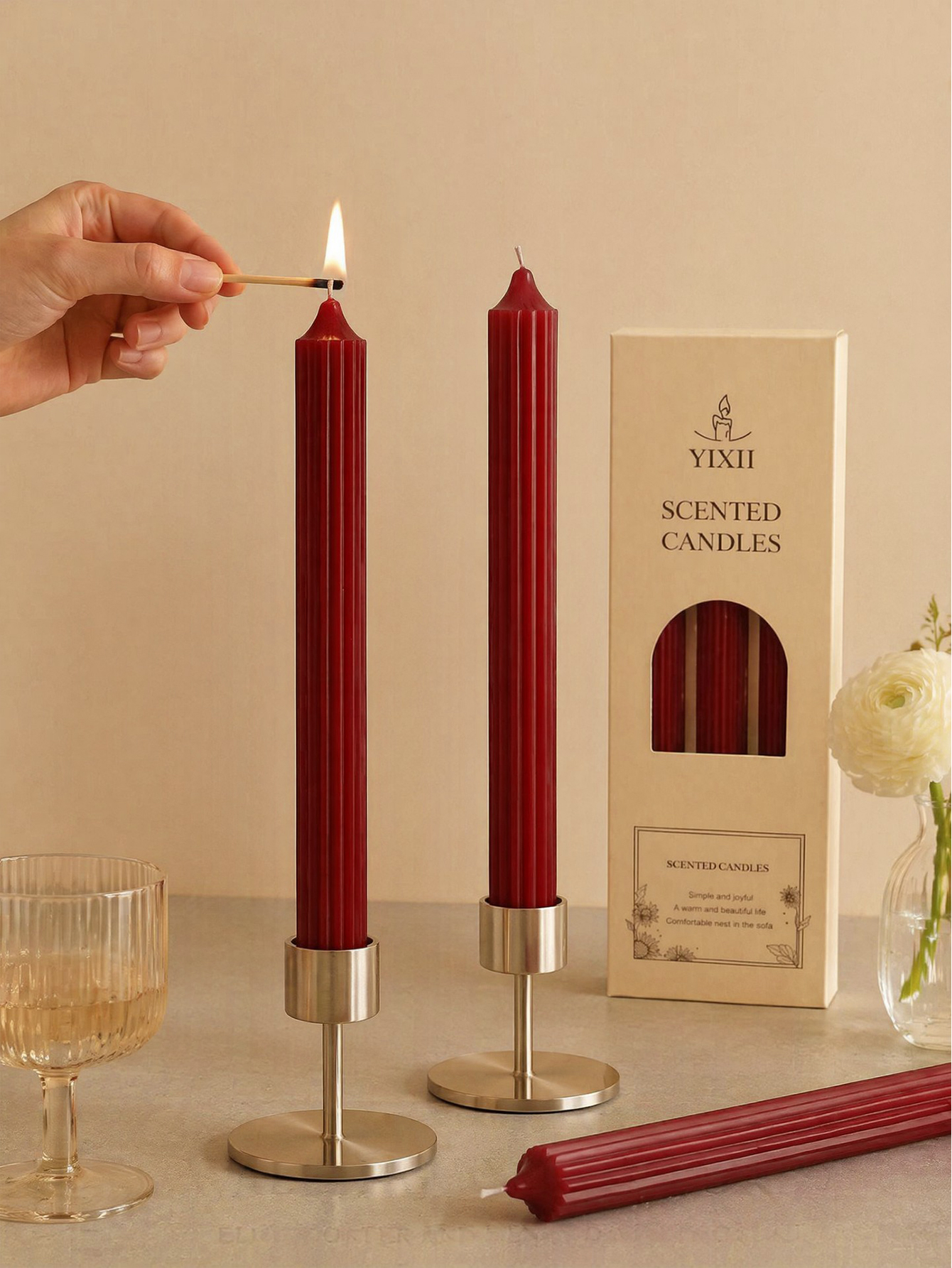 4pcs 25cm wine red aromatherap – Home Fragrance No 4 recenzja i cena