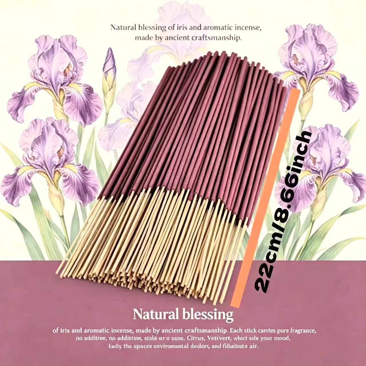 22cm Iris Flower Incense Stick – Home Fragrance Iris recenzja i cena